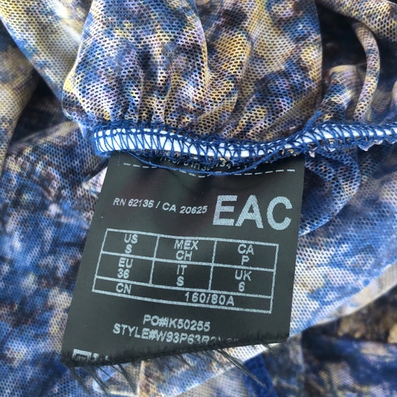 Guess Gauzy Sheer Long Sleeve V-Neck Top - Picture 5 of 8